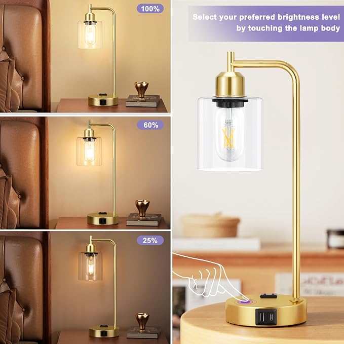 Innqoo Industrial Gold Table Lamp - Image 8