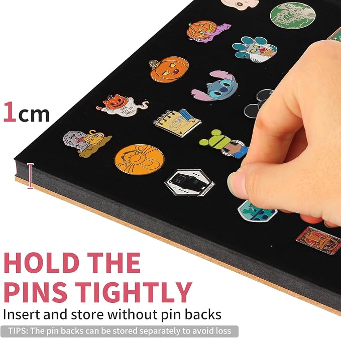 Light Up Pin Display Case – 16x12 Black Enamel Pin Display Board - Image 3
