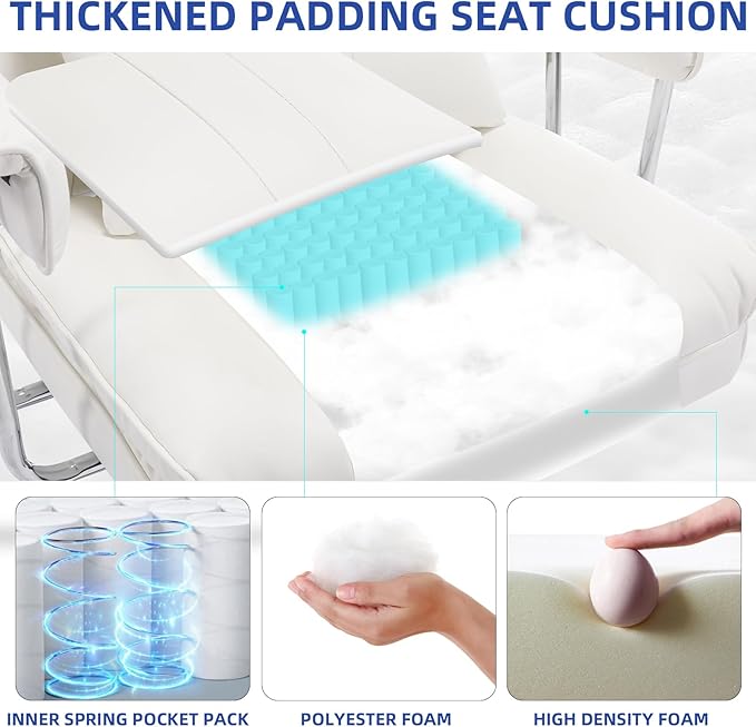 Big and Tall Office Chair 500lbs Wide Seat Executive Office Desk Chair High-Back Office Task Chair with,Ergonomic Lumbar Support Computer Office Chairs for Heavy People(White)-DeskLoop Office