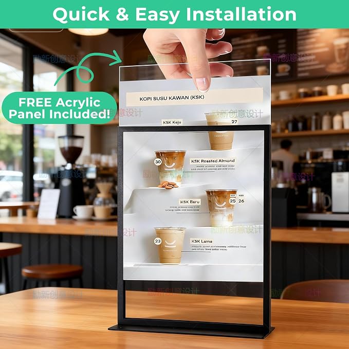 3pack Tabletop 5"x7" Metal Acrylic Sign Holder - Image 3