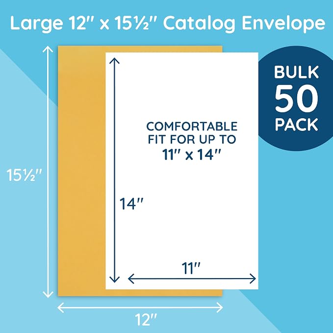 Blue Summit Large Envelopes 12x15, Large Mailing Envelopes 12x15 - Image 2