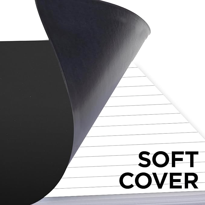 Cambridge Notebook, Business Notebook, 8-1/4" x 11", 80 Sheets, Legal Ruled, Flexible Cover, Wirebound, Gray (06062) (Pack of 12)-DeskLoop Office