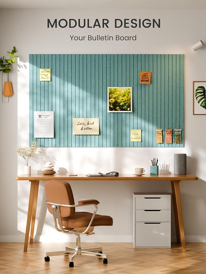 Bumusty Large Cork Board Alternative-48 x 36" Felt Bulletin Board Tiles - Image 6