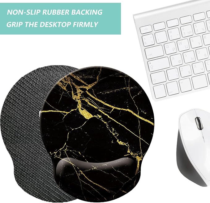 Mouse Pad with Wrist Support, Ergonomic Mouse Pad with Memory Foam Wrist Rest - Image 4