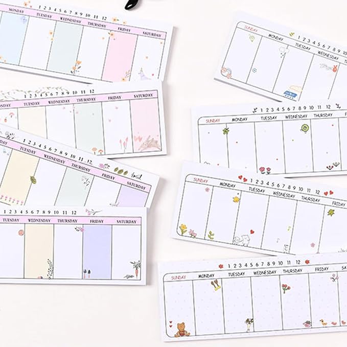 Weekly Organizer Long Strip Planner Notebook Pads Random Patterns - Image 5