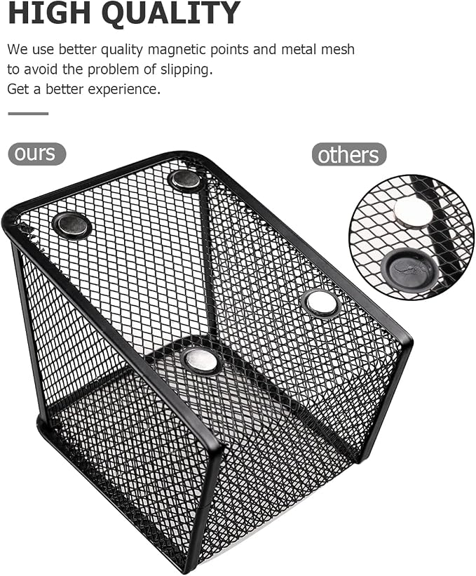 QYH Large Magnetic Pen Holder 2 Pack Magnetic Basket 8 Strong Magnet Pencil - Image 3