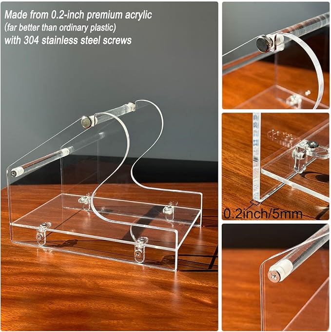 ChanQnTon Acrylic Label Holder for Thermal Printer, Rolls and Fan-fold Thermal - Image 2
