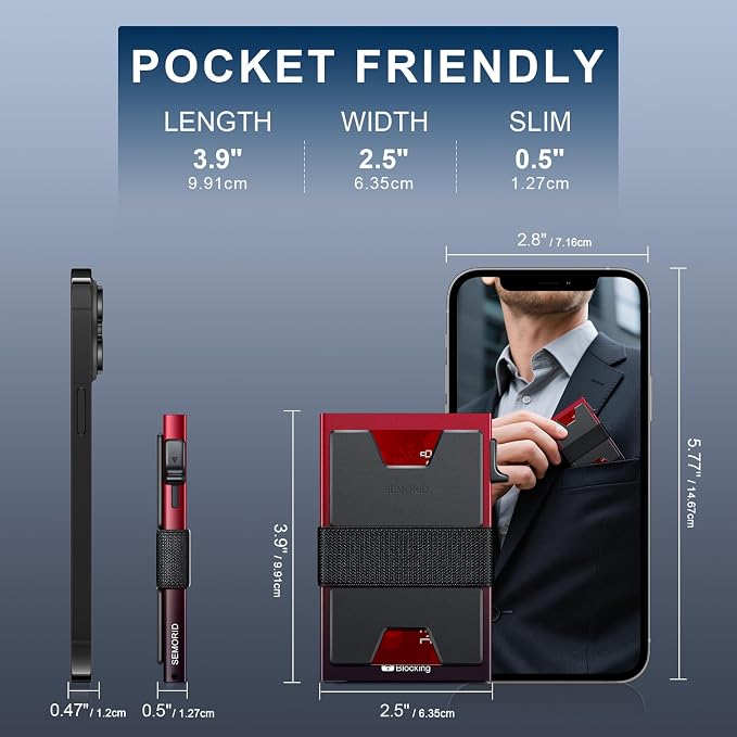 SEMORID Slim Aluminum Card Holder Wallet - Image 8