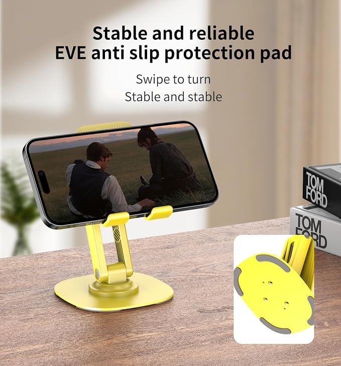 360° Rotating Cell Phone Stand for Desk, Adjustable & Foldable Phone Holder - Image 3