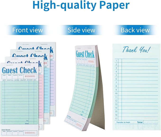 ZPARIK 24 Pack Guest Checks Books - Image 3