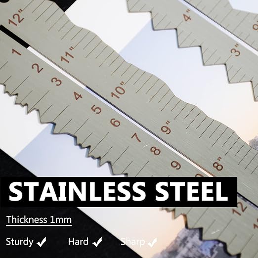 Stainless Steel Metal Paper Tearing Ruler - Image 5