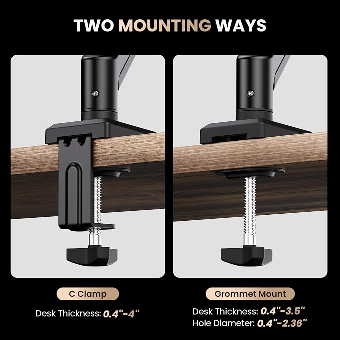 SIAGO Single Monitor Stand, 15 to 32 Inch Monitors Arm, Adjustable Mount - Image 7