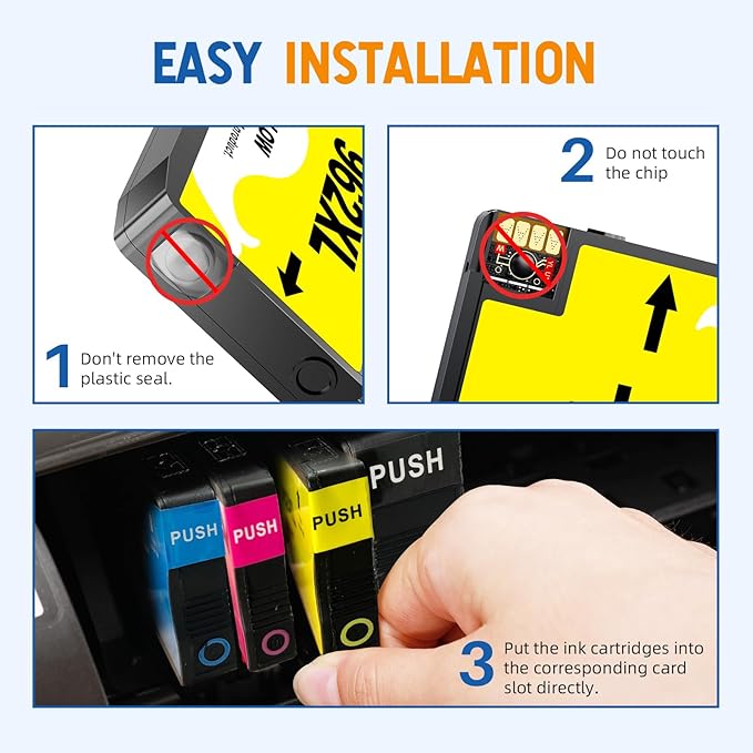 962XL Ink Cartridge Combo Pack Compatible for 962 Ink Cartridges Work with Officejet Pro 9015e 9015 9010 9018e 9025e 9012e 9018 9025 9020 9012 Printers 4 Pack (Black Cyan Magenta Yellow)-DeskLoop Office