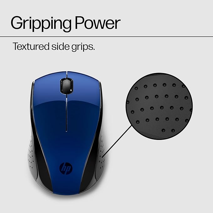 HP X3000 G3 Wireless Mouse - Blue, 15-Month Battery, Side Grips for Control, Travel-Friendly, Blue LED, Powerful 1600 DPI Optical Sensor, Compatible with Wins PC/Laptop, Mac, Chromebook (683N8AA#ABL)-DeskLoop Office