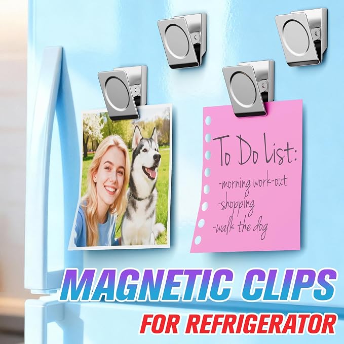 24 Pack Large Magnetic Clips Heavy Duty, Strong Magnet Clips - Image 9