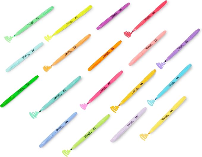 Sharpie Pocket Highlighters, Mild Pastel Colors, Chisel Tip, and Office Use - Image 7