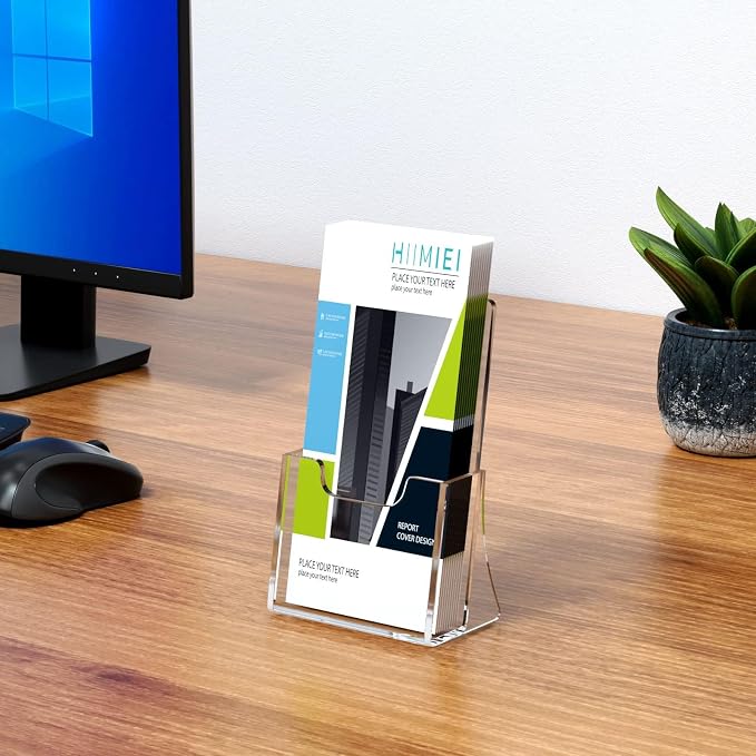 HIIMIEI 2 Pack 4 inch Wide Acrylic Brochure Holders - Image 8