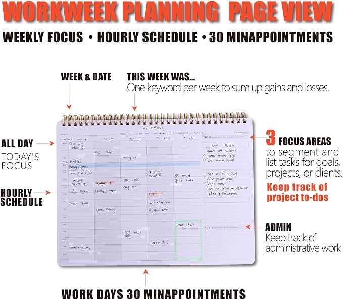 Weekly To Do List Planner with Hourly Schedule - Image 3