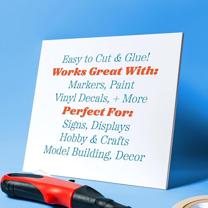 Flipside Products 20" x 30" White Foam Board, Arts and Crafts, 3/16" Thick, Presentations, Signboards, Backing Board, Display, Pack of 10-DeskLoop Office