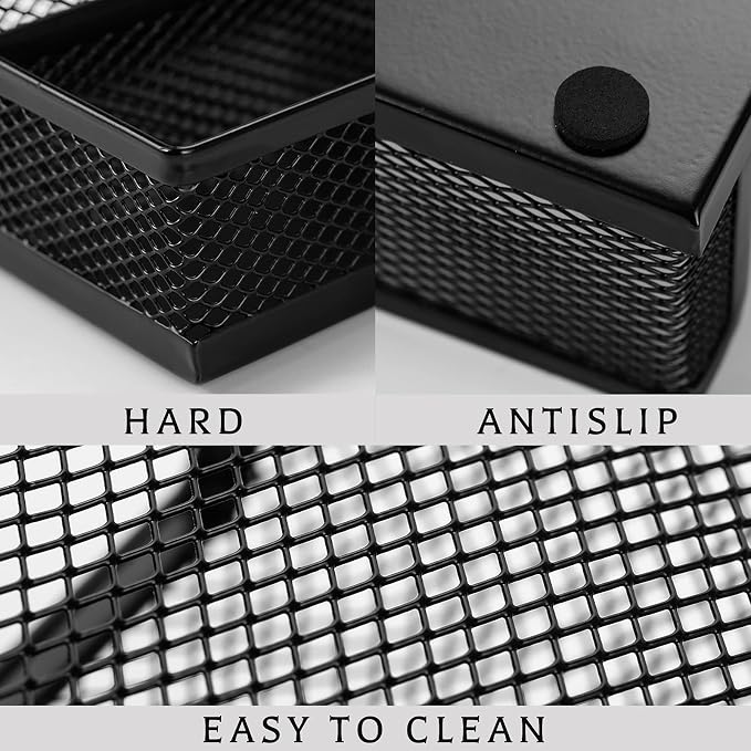 Ludato 2 Pieces Mesh Pen Holder Desk Organizers and Accessories - Image 3