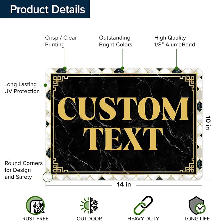 Custom Sign, Custom Street Sign, 11 Font Colors, 13 Font Styles, 4 Hole Options - Image 6