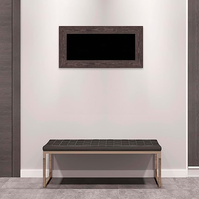 Amanti Art Black Cork Board for Wall, 18x36 Vision Board with Black Wood Frame, Medium Corkboard Office Decor for Home Organization, Country Rustic Corkboard Pinboard to Display Items for Home-DeskLoop Office