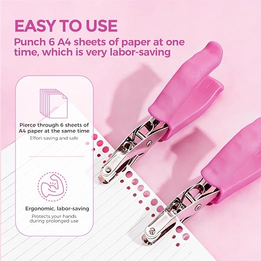 2 PCS Single Hole Punch, 1/4 Inch and 1/8 Inch Hole Puncher - Image 5