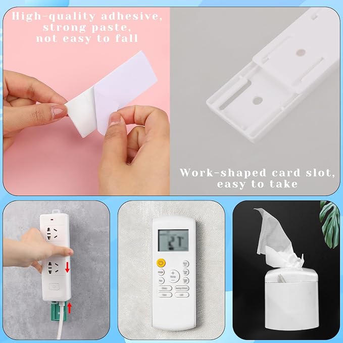 6 Pcs Power Strip Holder, Self-Adhesive Socket Holder - Image 3