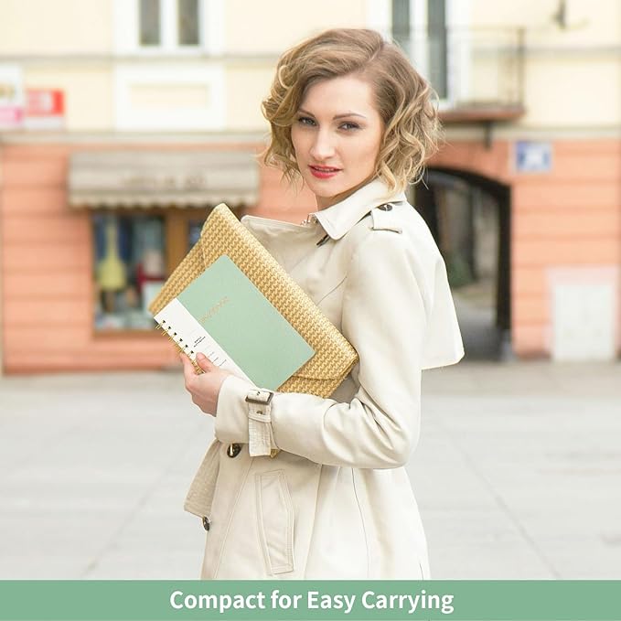 Lined Spiral Notebook College Ruled A5 Journal Book for Note Taking, 160 Pages Writing Journal for Office and Home School Supplies 5.75 x 8.125 inch - MintGreen-DeskLoop Office