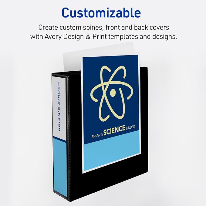 Avery Heavy-Duty View 3 Ring Binders, 2 Inch One Touch Slant Rings, 2.8 Inch - Image 5