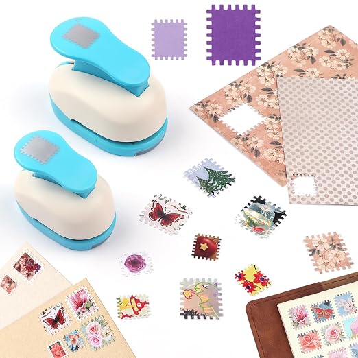 BAOFALI 2 PCS Stamp Puncher 1.2"x1"and 0.8"x0.7" Stamp Punch Rectangular - Image 3