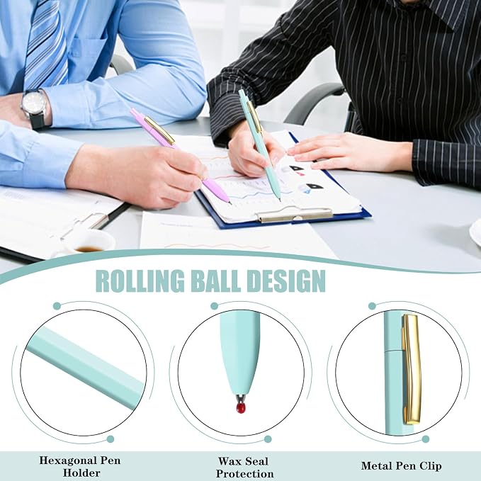 Piochoo Ballpoint Pens, 0.7mm Medium Point Pen Quick Dry, Smooth Writing Pen - Image 5