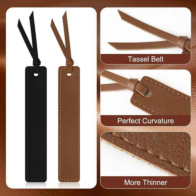 MIXVOVA 6 Pcs Leather Bookmark - Image 2