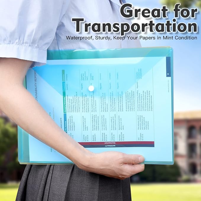 LEOBRO File Folders, A4 Plastic Envelopes - Image 7