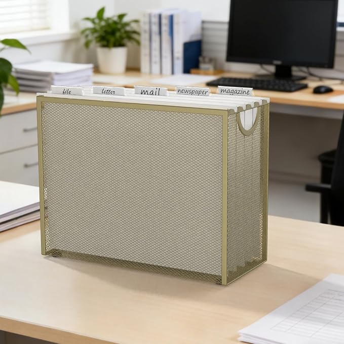 Sinboun Hanging File Organizer Letter-Size File Holder Filing Box Includes 5 - Image 5