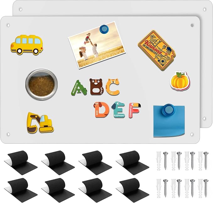 2Pack Magnetic Board, 17.1" x 11.8" Magnet Display, by Bonnary