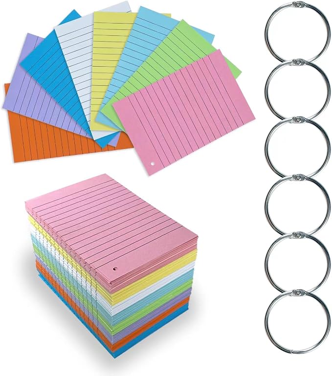 TFLFL Index Cards 4x6 Inch, Thin Note Cards Paper, Study Card Memo Scratch Pad - Image 2