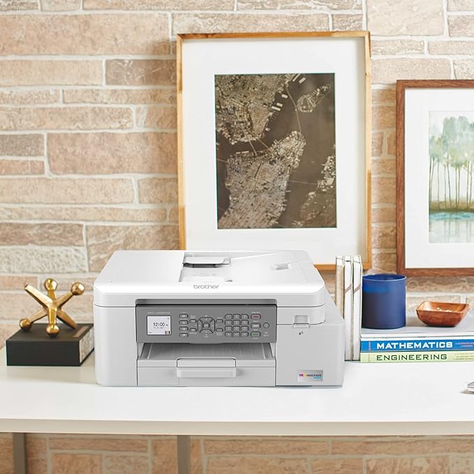 Brother MFC-J4335DW INKvestment Tank Wireless All-in-One Color Inkjet Printer, Up to 1-Year of Ink in-Box, Duplex Printing, Mobile and Cloud Print, Works with Alexa-DeskLoop Office