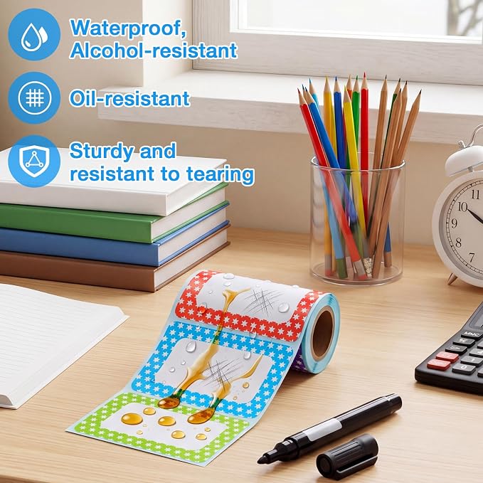 Outus 1000 Pcs Colored Sticker Labels Rolls Rectangular Coding Labels 2 X 3 - Image 4