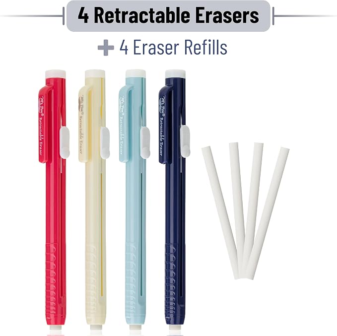 Mr. Pen- Retractable Mechanical Eraser Pens, 4 Pack, Vibrant Colors | - Image 2