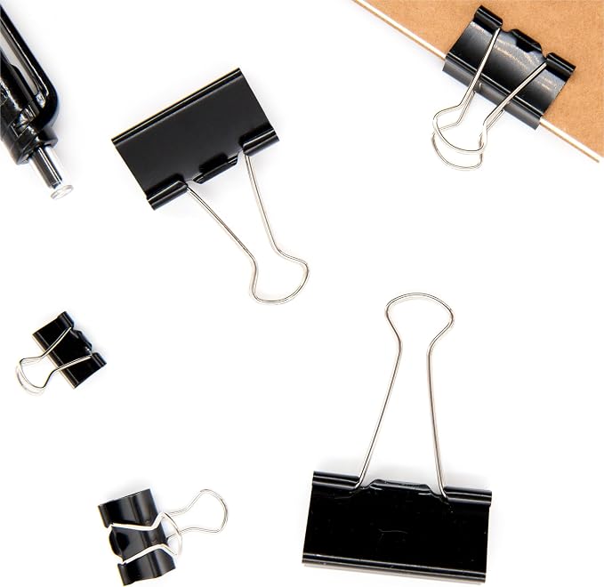 DSTELIN Binder Clips Paper Clamps Assorted Sizes 150 Count, X Small and Micro - Image 4