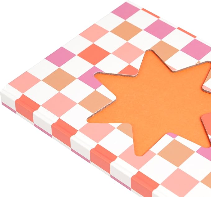 Pearhead Pink & Orange Star Cutout Hardcover Graph Notebook, 6.25x8.25 Grid - Image 3