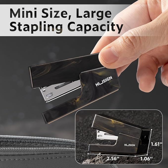 NUSIGN Mini Stapler with 830 Staples, Small Cute Desk Staplers, 25 Sheet - Image 7