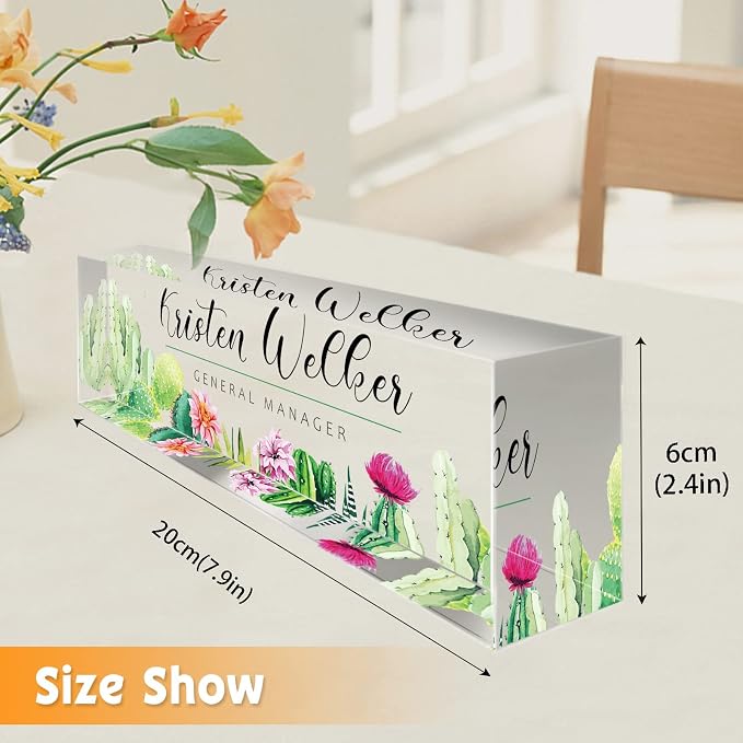 Personalized Office Name Plate for Desk, Custom Employee Appreciation Gifts - Image 3