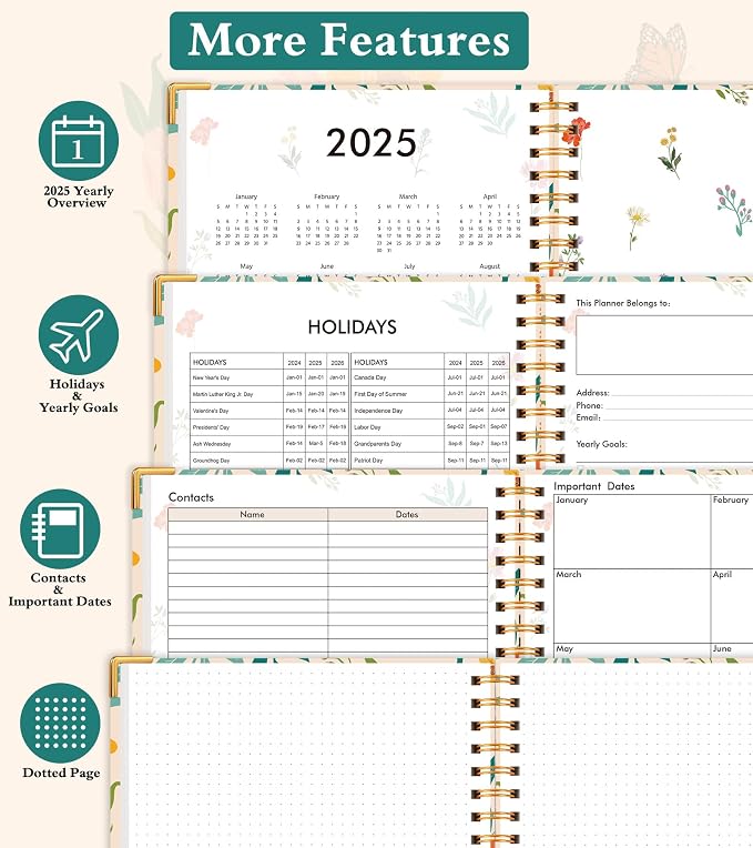 2026 Appointment Book, Hardcover Planner 12 Months Weekly and Monthly, 8.5"x11" - Image 6