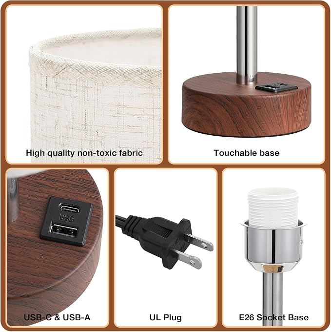 Dicoool Touch Bedside Table Lamp - Image 6