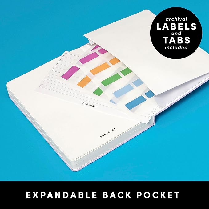 PAPERAGE Lined Journal Notebook, (Sage Green), 252 Pages, Medium 5.6 in x 8 in - 100 GSM Thick Paper – Hardcover Journaling Notebook for Work, School & Note Taking-DeskLoop Office