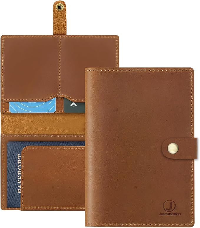Jack&Chris Genuine Leather Passport Holder by JackChris