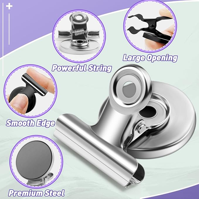 VNDUEEY Refrigerator Magnets, 24 Pack Fridge Magnet Strong Magnetic Clips - Image 3