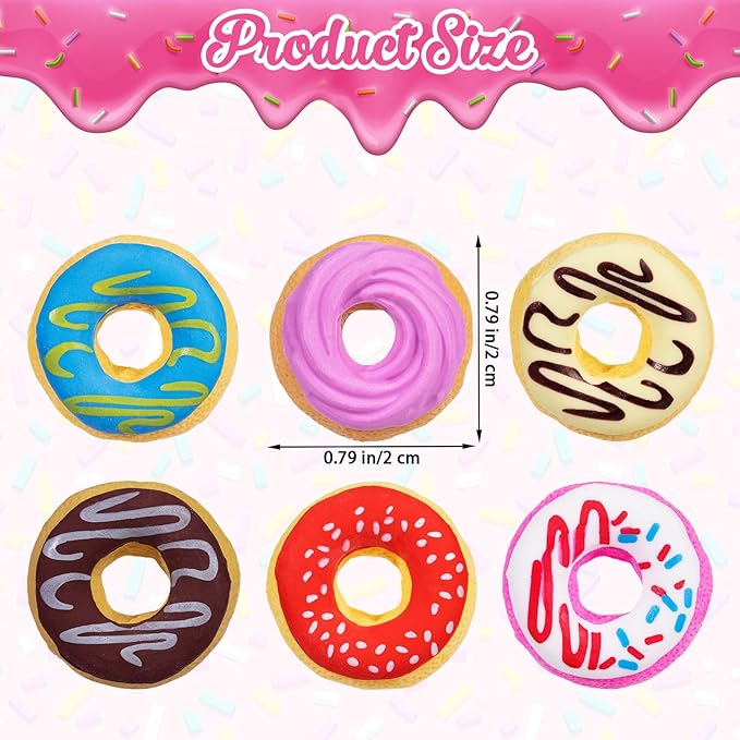 Donut Erasers, 100 Pieces 3D Cute Food Mini Erasers, 3D Donut Erasers Bulk, Novelty Pencil Erasers for Candy Party Favor Gift Filling and Art Supplies-DeskLoop Office